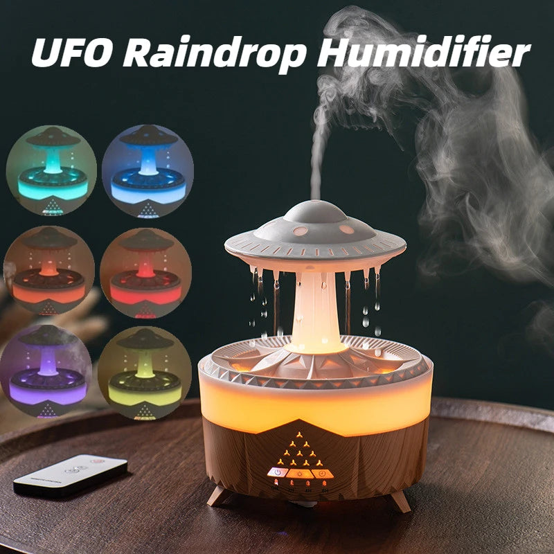UFO Raindrop Humidifier Water Drop Air Humidifier USB Aromatherapy Essential Oils